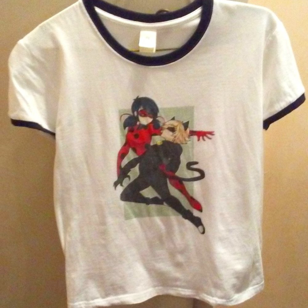 Ladybug and Cat Noir tee - size medium